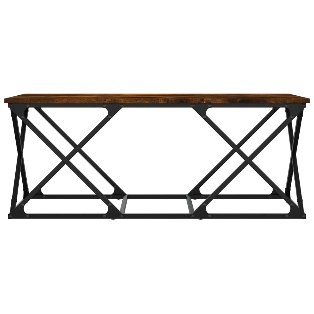 Soffbord rökfärgad ek 100x49x40 cm konstruerat trä