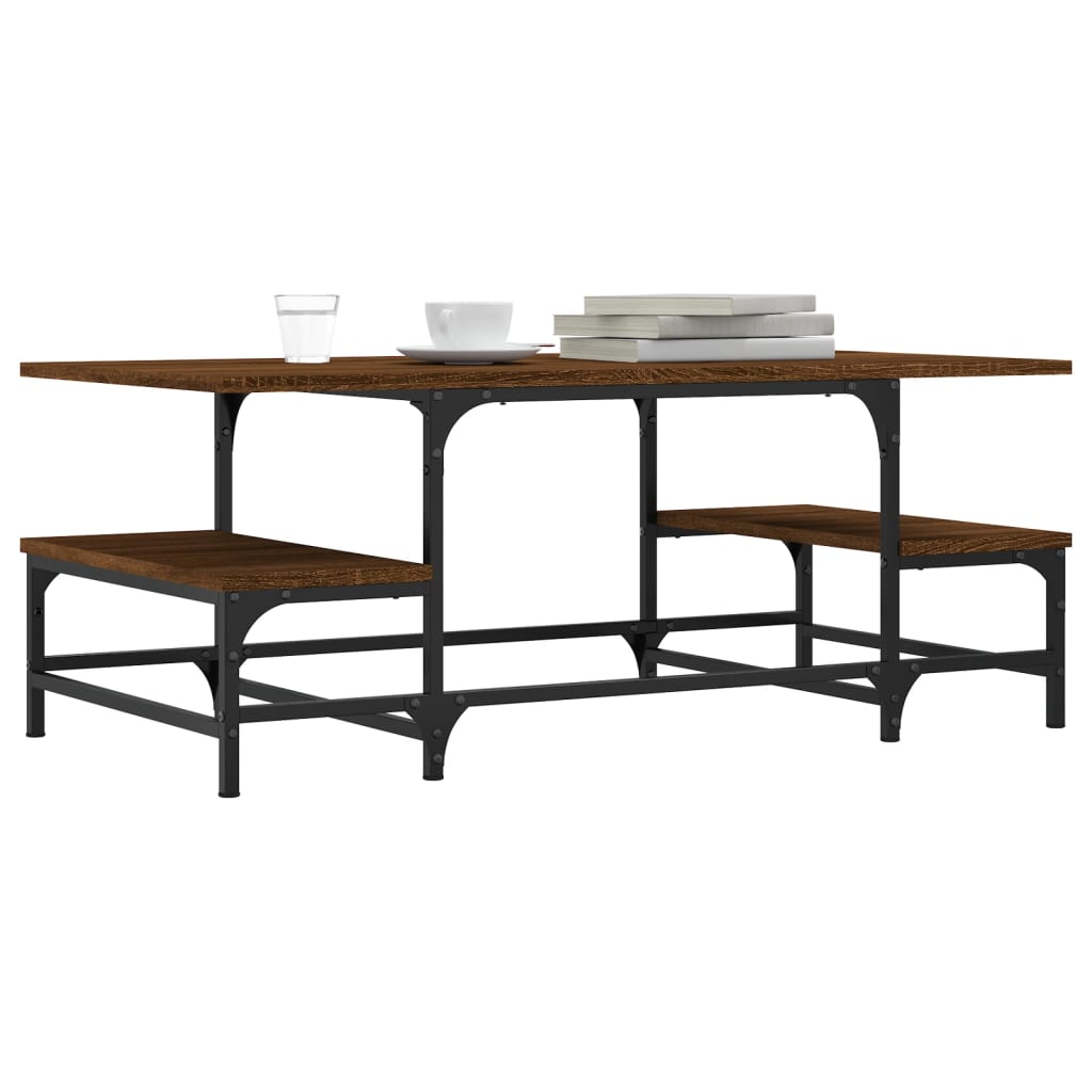 Soffbord brun ek 100x50,5x40 cm konstruerat trä