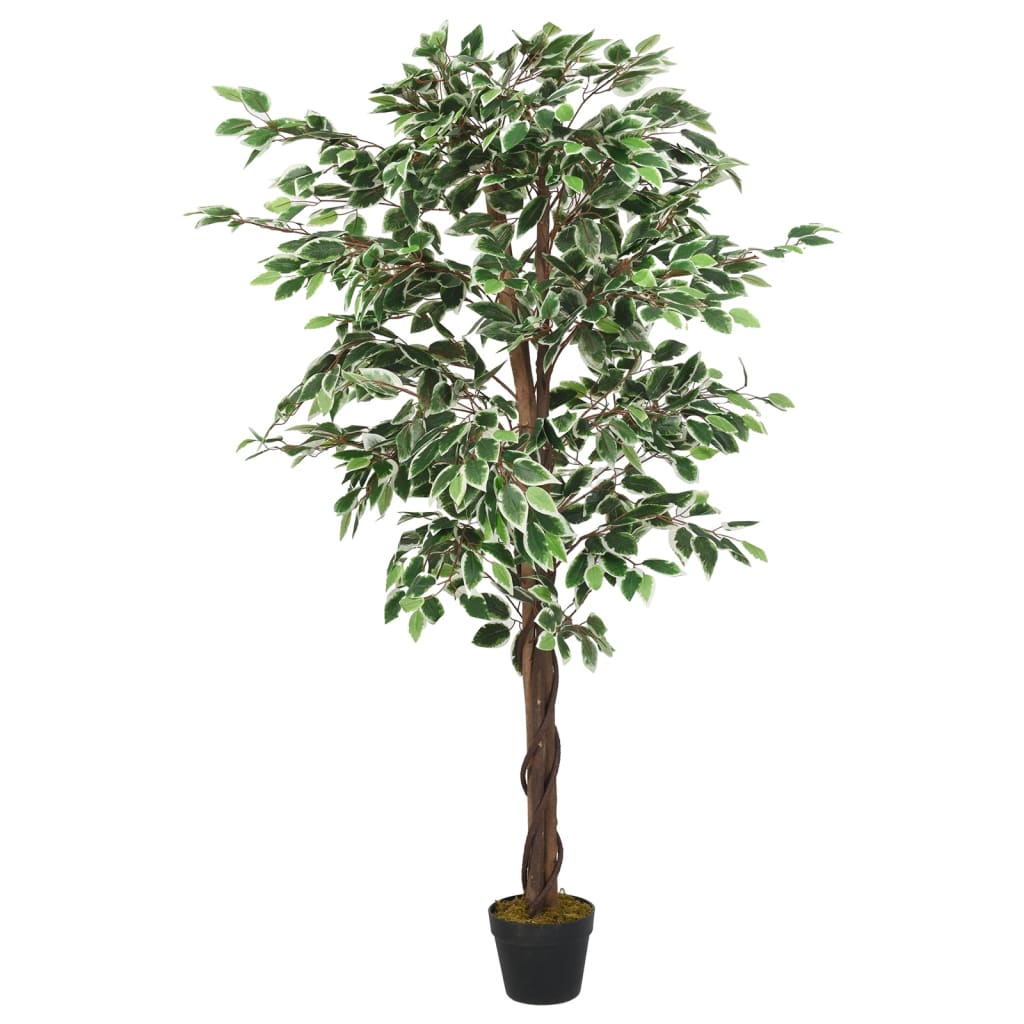 Konstväxt fikusträd 630 blad 120 cm grön