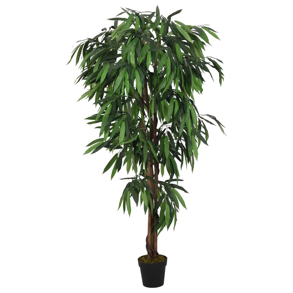 Konstväxt mangoträd 600 blad 150 cm grön