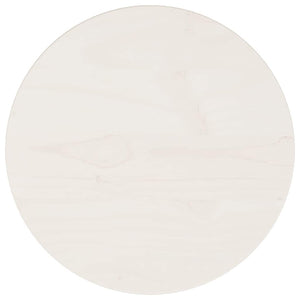 Bordsskiva vit Ø30x3 cm massiv furu