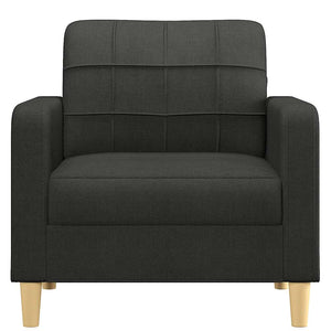 Fåtölj svart 60 cm tyg