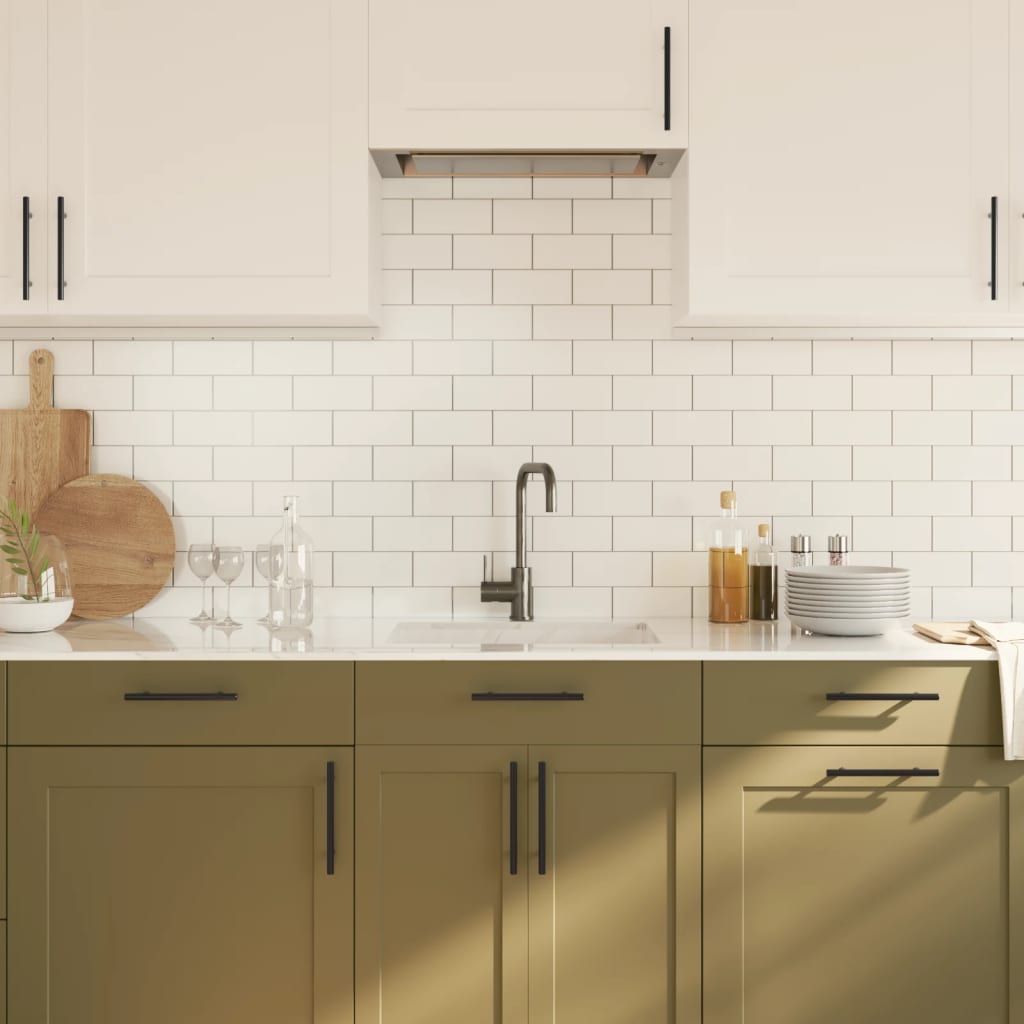 Skåphandtag 20 st svart 128 mm rostfritt stål