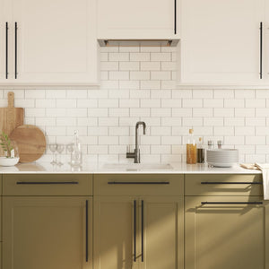 Skåphandtag 20 st svart 320 mm rostfritt stål