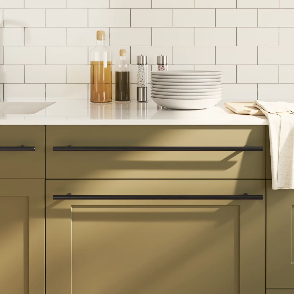 Skåphandtag 20 st svart 480 mm rostfritt stål