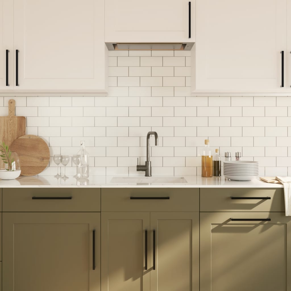 Skåphandtag 20 st svart 224 mm rostfritt stål