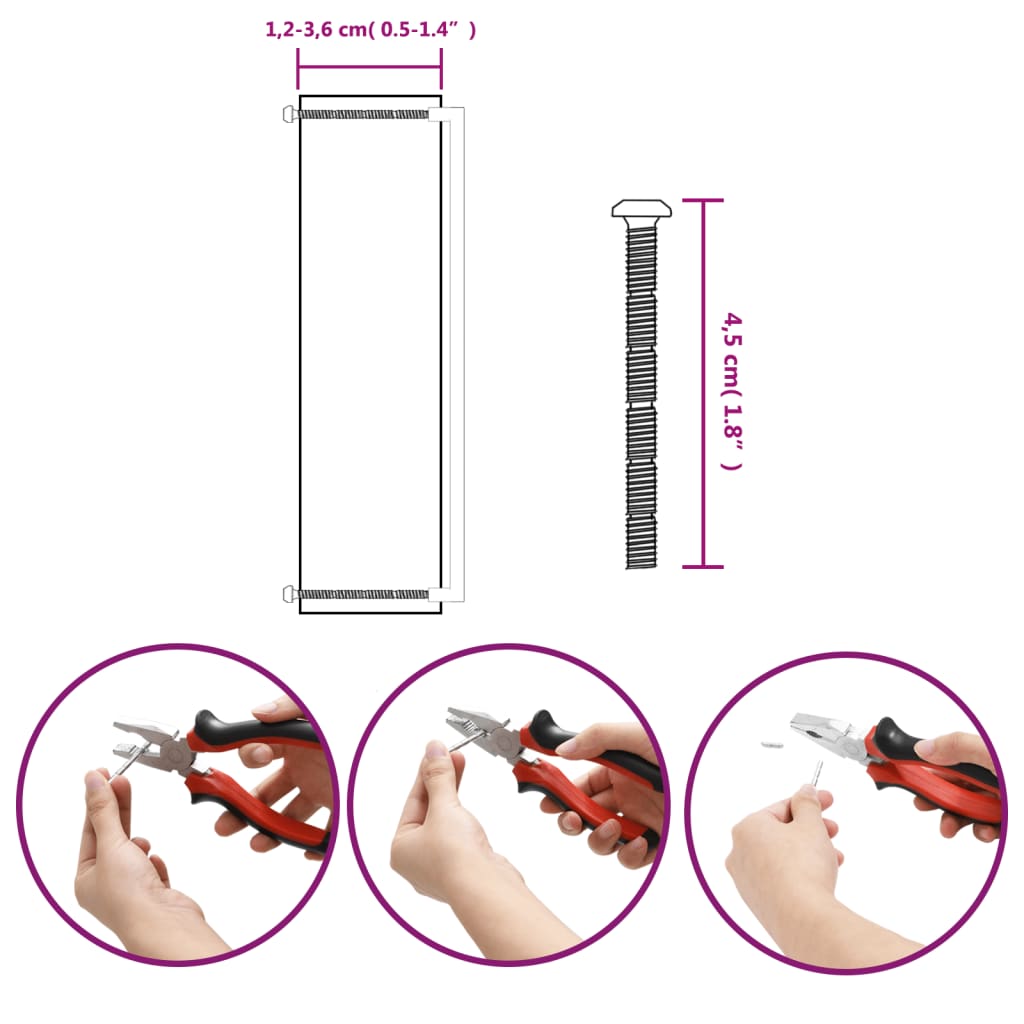 Skåphandtag 20 st svart 480 mm rostfritt stål