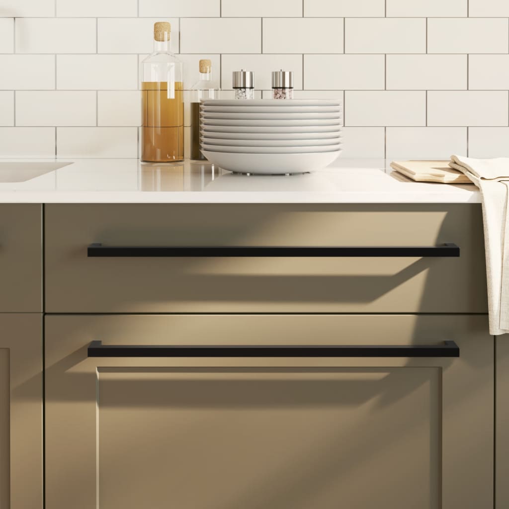 Skåphandtag 20 st svart 480 mm rostfritt stål