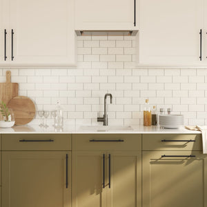 Skåphandtag 20 st svart 224 mm rostfritt stål