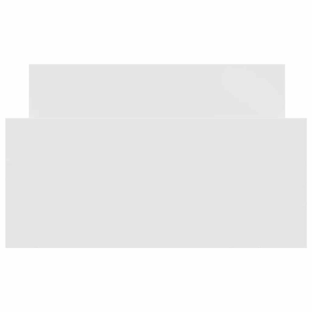 Sängram vit 75x190 cm liten enkelsäng konstruerat trä