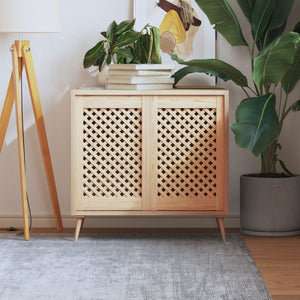 Skåpluckor gallerdesign 2 st 39,5x61,5 cm massiv furu