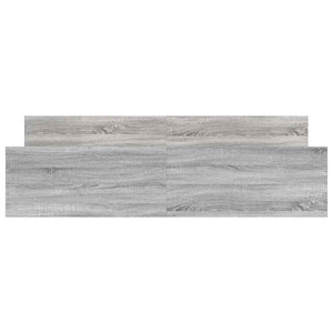 Sängram med huvudgavel och fotgavel grå sonoma 200x200 cm