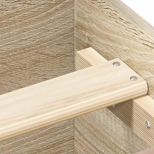 Sängram med huvudgavel och fotgavel sonoma-ek 120x200 cm