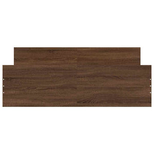 Sängram med huvudgavel och fotgavel brun ek 120x200 cm