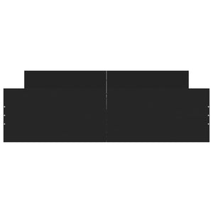 Sängram med huvudgavel och fotgavel svart 160x200 cm