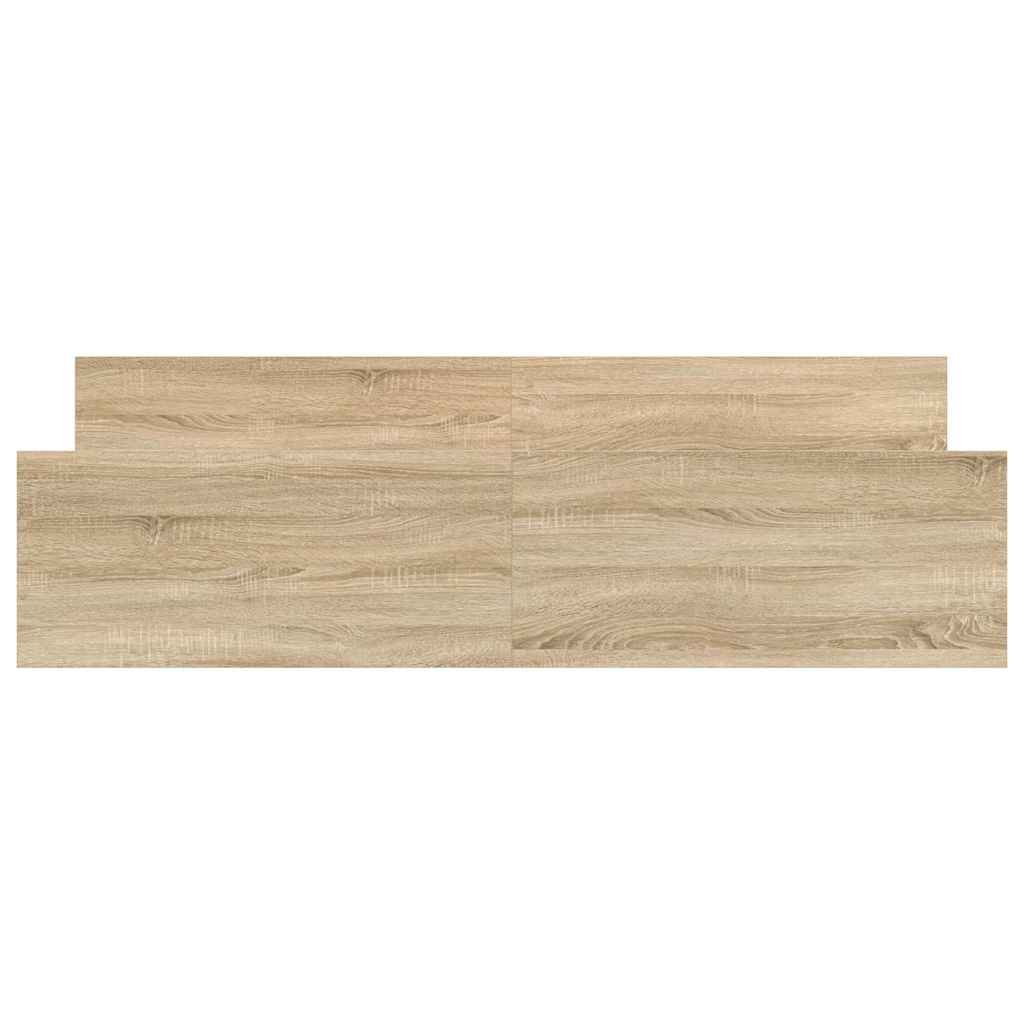 Sängram med huvudgavel och fotgavel sonoma-ek 160x200 cm