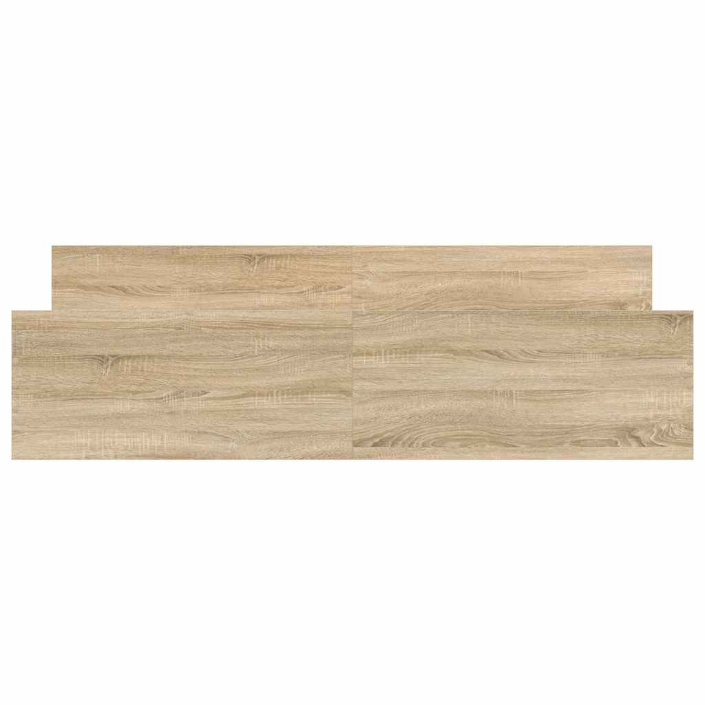 Sängram med huvudgavel och fotgavel sonoma-ek 180x200 cm