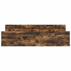 Sängram med huvudgavel och fotgavel rökfärgad ek 180x200 cm