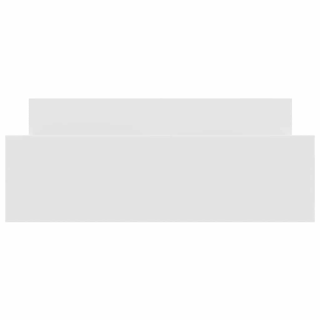 Sängram med huvudgavel och fotgavel vit 140x190 cm