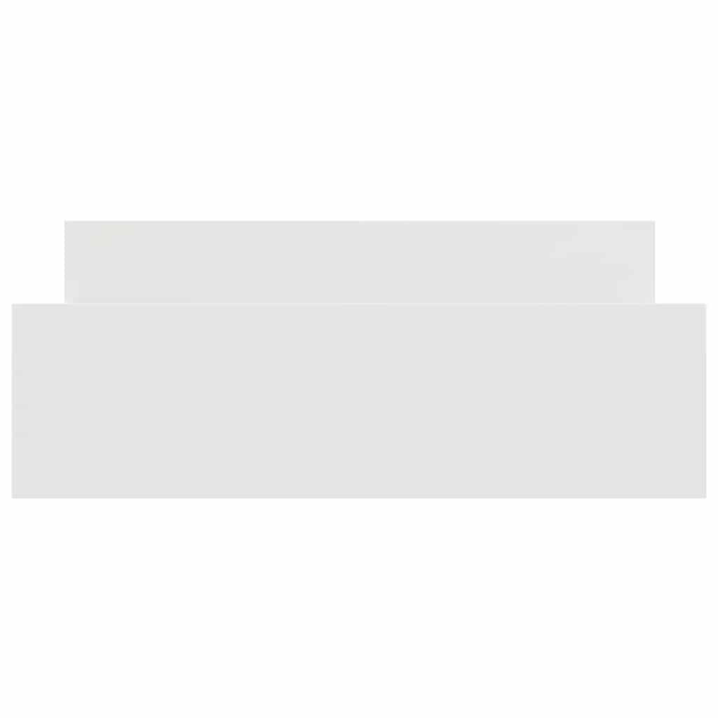 Sängram med huvudgavel och fotgavel vit 135x190 cm