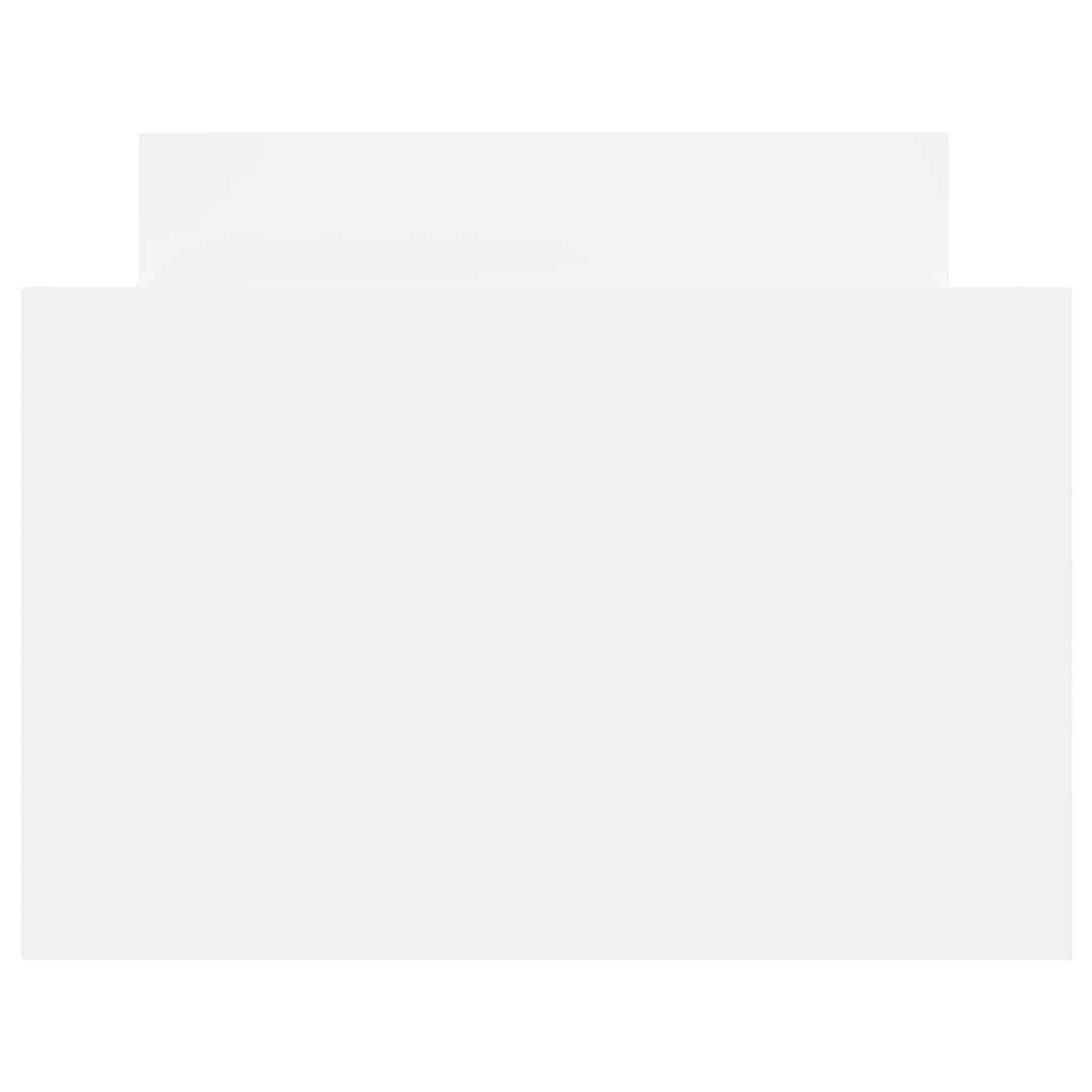 Sängram med huvudgavel och fotgavel vit 100x200 cm