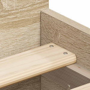 Sängram med huvudgavel och fotgavel sonoma-ek 100x200 cm