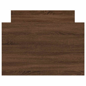 Sängram med huvudgavel och fotgavel brun ek 90x200 cm