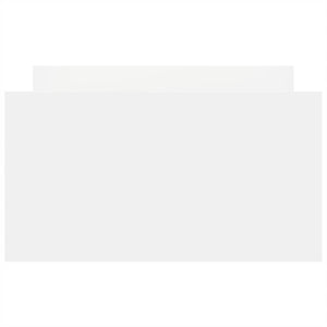 Sängram med huvudgavel och fotgavel vit 90x190 cm