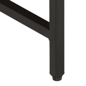 Satsbord 3 st massivt massivt grovt mangoträ och järn