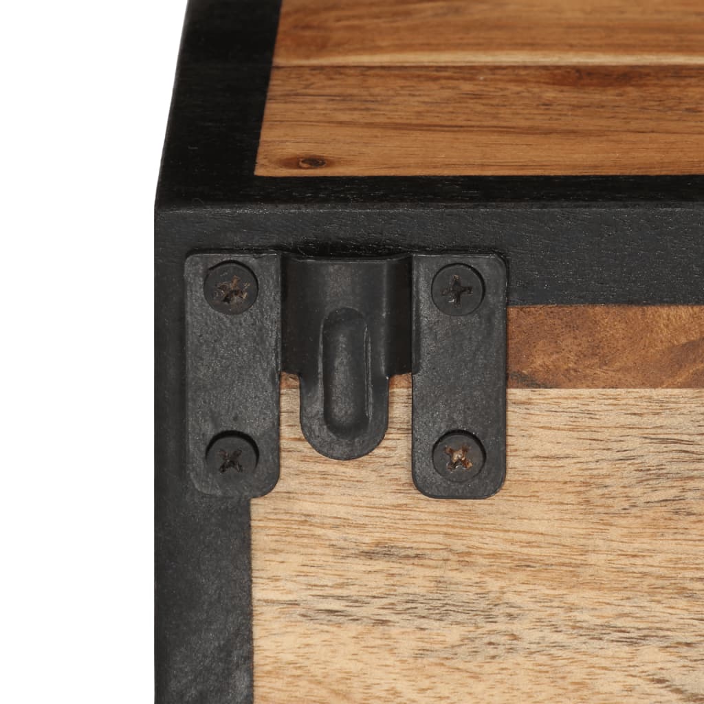 Väggmonterat sängbord 35x35x20 cm massivt akaciaträ