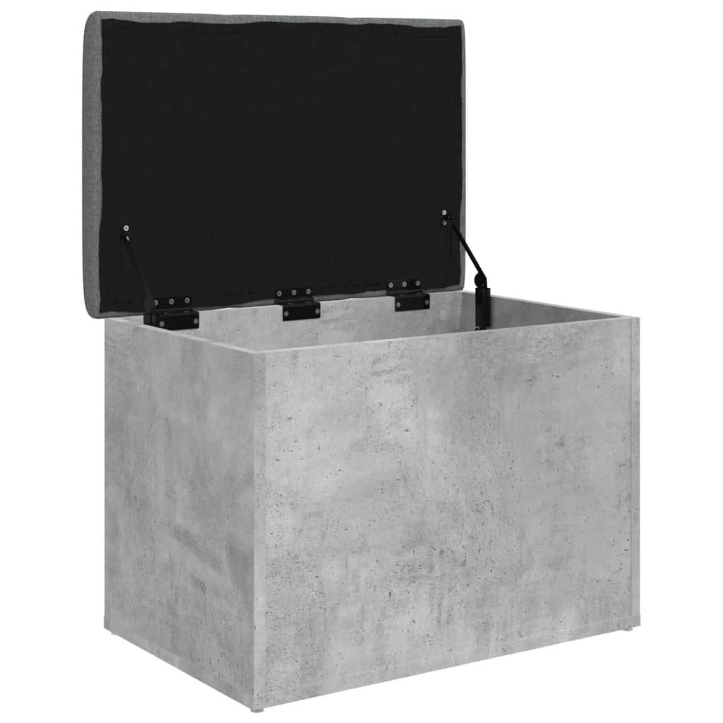 Förvaringsbänk betonggrå 62x42x45 cm konstruerat trä