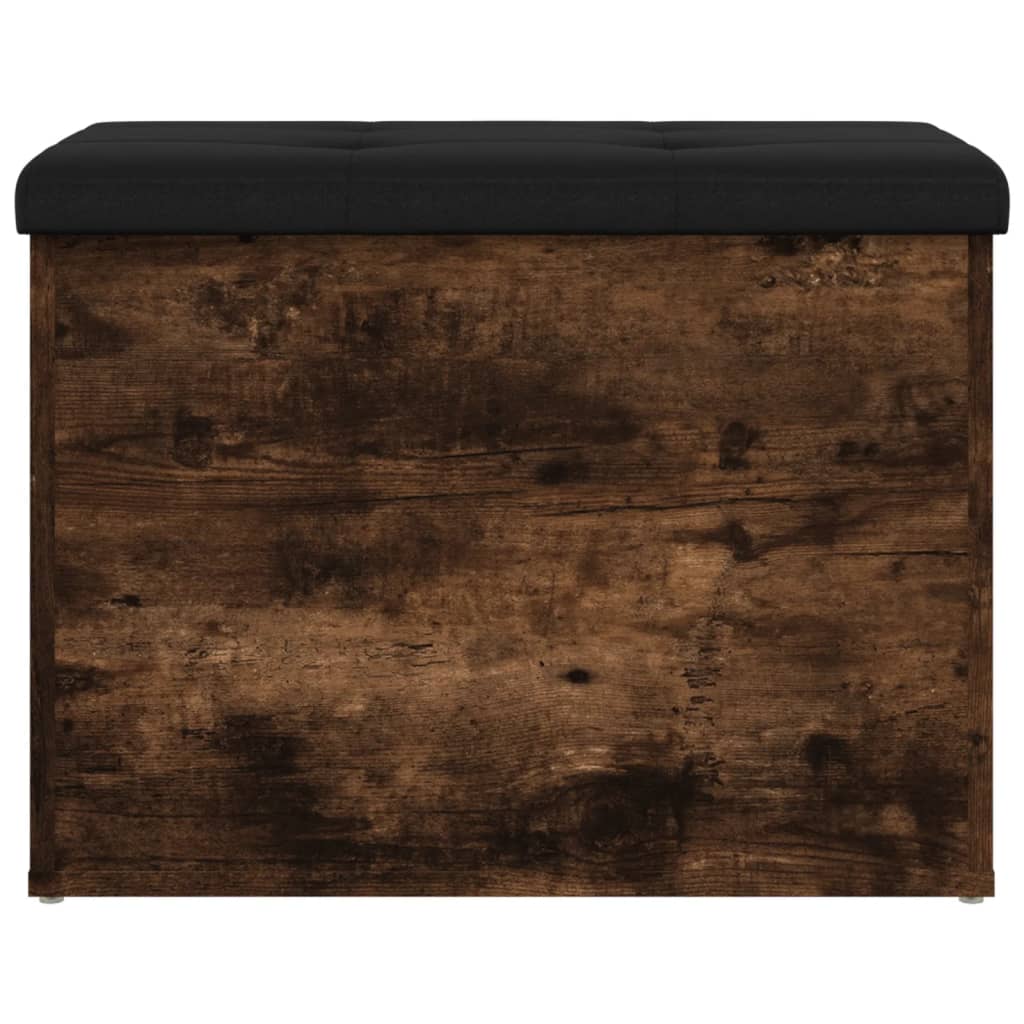 Förvaringsbänk rökfärgad ek 62x42x45 cm konstruerat trä