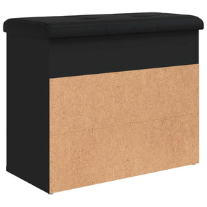 Skobänk svart 62x32x50 cm konstruerat trä