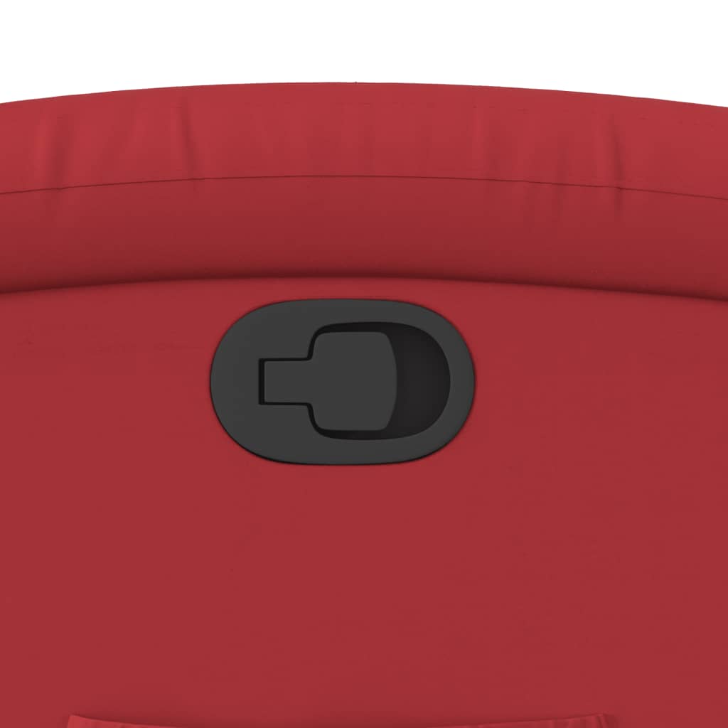 Reclinerfåtölj med uppresningshjälp röd konstläder