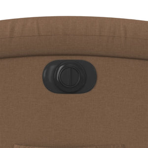 Elektrisk reclinerfåtölj med uppresningshjälp brun tyg