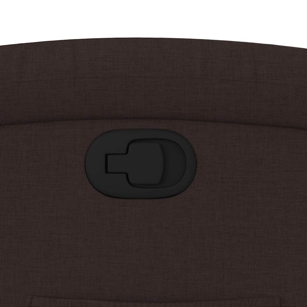 Reclinerfåtölj med uppresningshjälp mörkbrun tyg