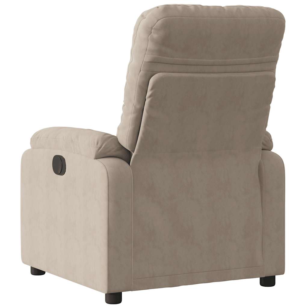 Elektrisk reclinerfåtölj taupe mikrofibertyg