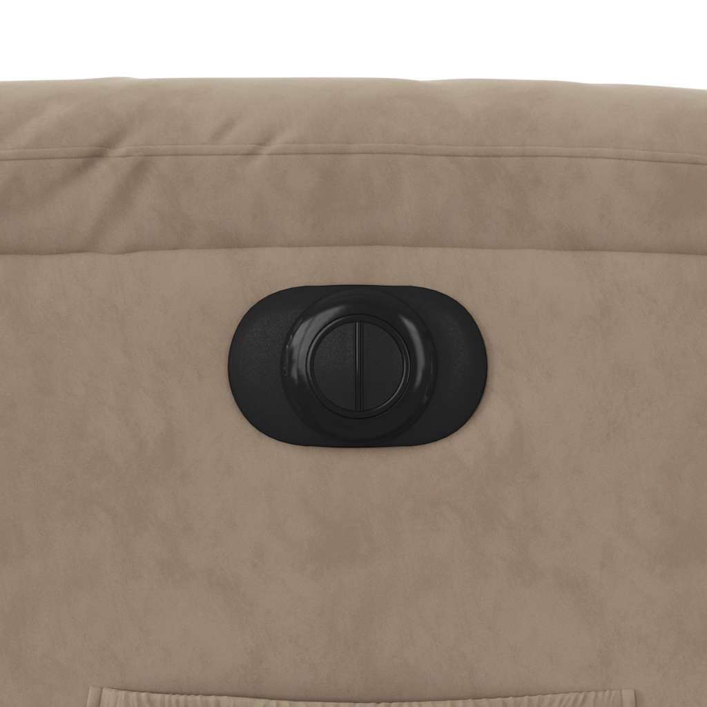 Elektrisk reclinerfåtölj taupe mikrofibertyg