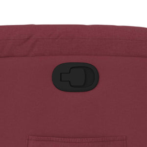 Reclinerfåtölj med uppresningshjälp vinröd tyg