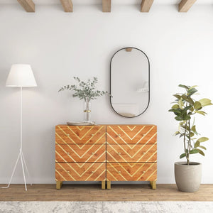 Skänkar 2 st brun och svart 60x33,5x75 cm massivt mangoträ