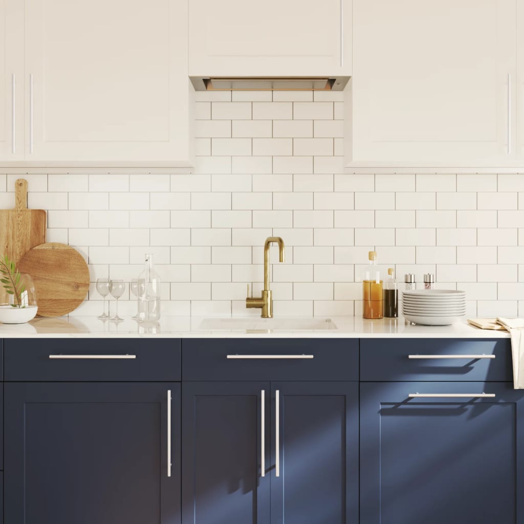 Skåphandtag 5 st silver 224 mm rostfritt stål