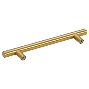 Skåphandtag 10 st guld 128 mm rostfritt stål