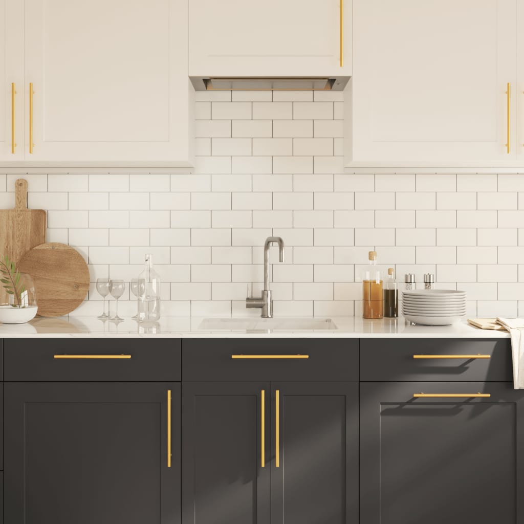 Skåphandtag 5 st guld 192 mm rostfritt stål