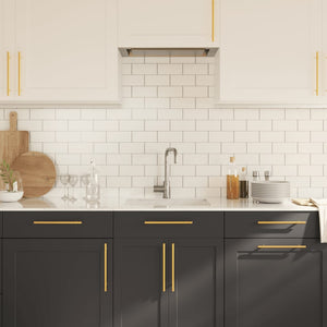 Skåphandtag 5 st guld 192 mm rostfritt stål