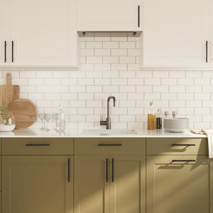 Skåphandtag 10 st svart 128 mm rostfritt stål