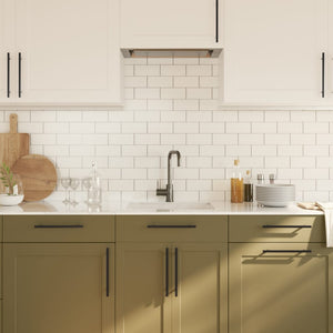 Skåphandtag 5 st svart 192 mm rostfritt stål