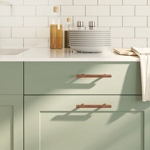 Skåphandtag 10 st brons 96 mm rostfritt stål