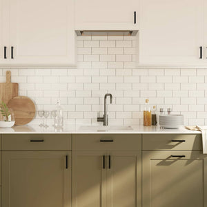 Skåphandtag 10 st svart 96 mm rostfritt stål