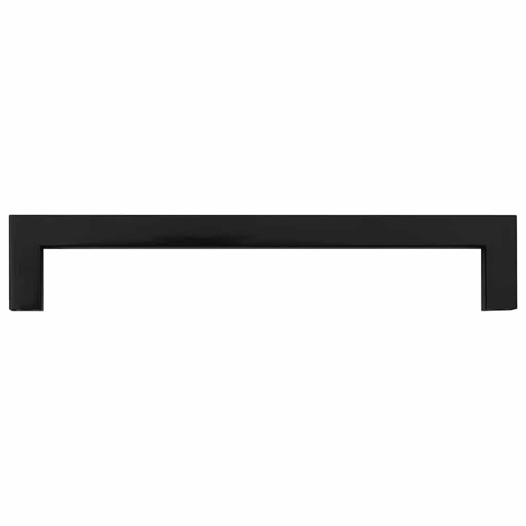 Skåphandtag 10 st svart 160 mm rostfritt stål