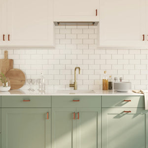 Skåphandtag 10 st brons 64 mm rostfritt stål